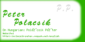 peter polacsik business card